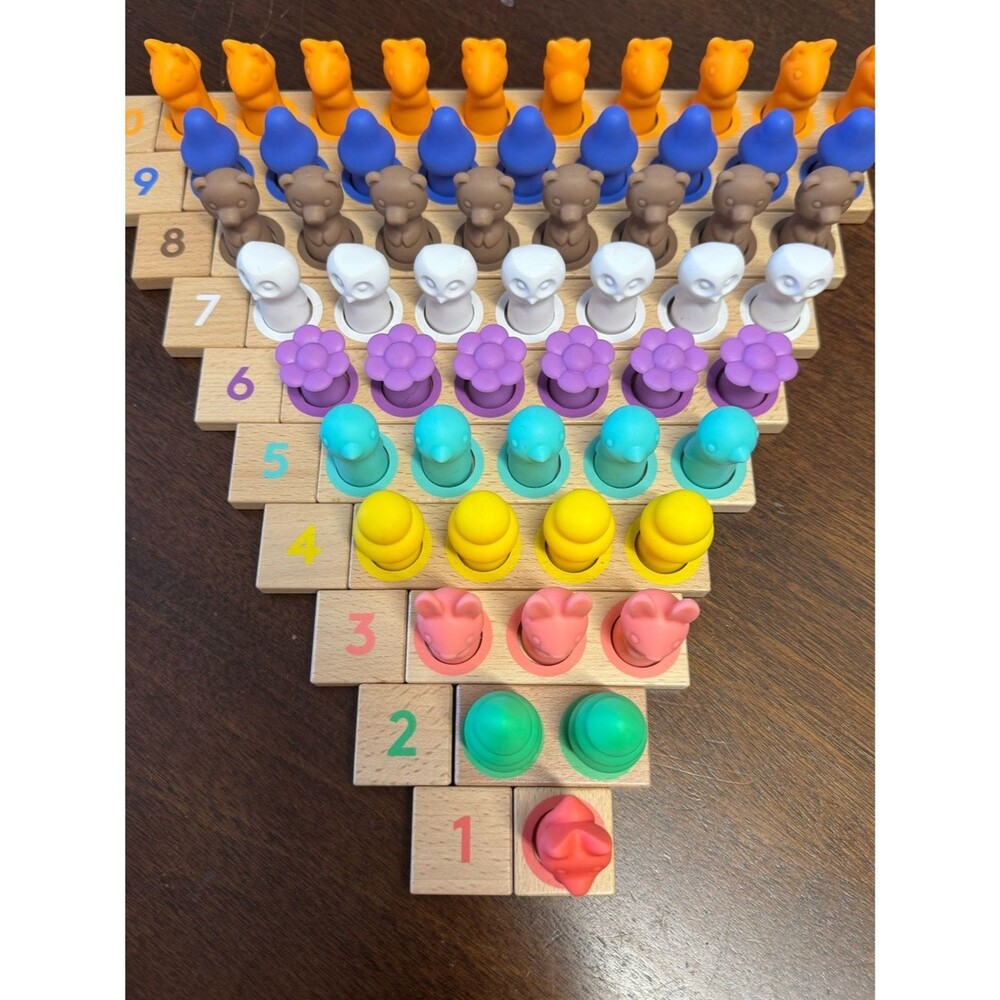Montessori Math Bars & Number Tiles and Number Sense Nature Counters lovevery